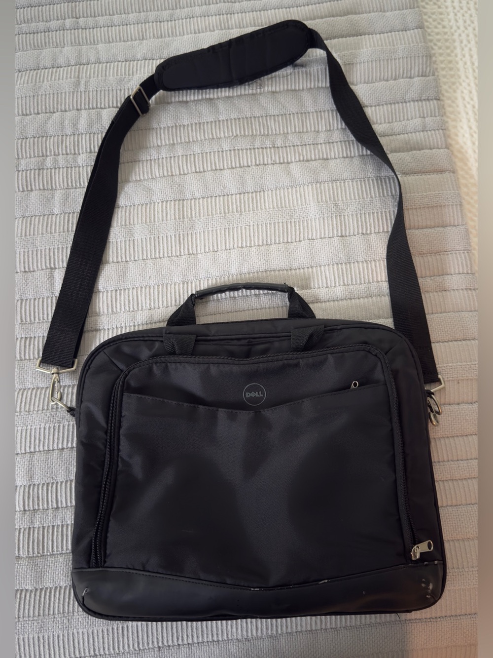 Dell Black Laptop Messenger Bag with Shoulder Strap